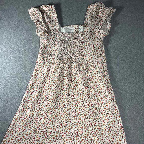 American Eagle Woman’s Small Floral Button-Front Cap Sleeve Dress - Picture 8 of 9